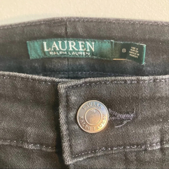 RALPH LAUREN RLR Sz 8 Premier Straight Black Jeans - Picture 2 of 13